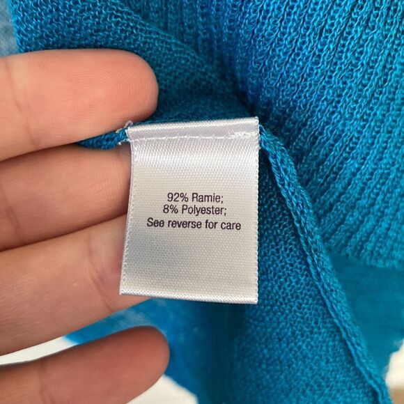 Jennifer Lopez Open Front Blue Knit Sweater Cardigan size XL NWT - Picture 5 of 6